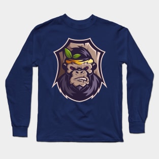 Face monkey illustration character Long Sleeve T-Shirt